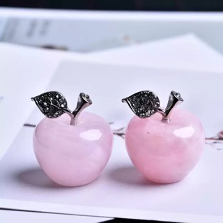 1 PC ธรรมชาติ rose quartz pink apple เรียกความรัก เนื้อคู่ สมหวังดั่งปรารถนา หินที่ช่วยให้สมหวัง ขอพรเป็นจริง