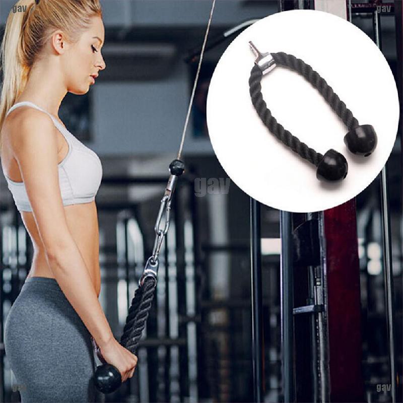 70cm Tricep Rope Pull Press Down Push Pull Cord Multi Gym Lat Bar Cable ...
