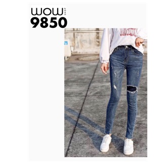 ยีนส์ขายาวป้าย Wow พร้อมส่ง