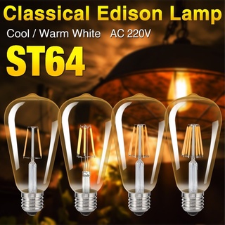 หลอดไฟ LED E27 220V สีทอง สไตล์เรโทร สําหรับตกแต่งบ้าน