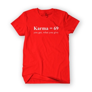 เสื้อผ้าผชเสื้อยืด ผ้าฝ้าย ลาย Karma 30s Distro สําหรับผู้ชาย และผู้หญิง 69S-5XL