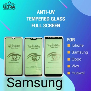 ฟิล์มกระจกถนอมสายตา Samsung เต็มจอ anti-uv A10s,a10,A20s,a20,A30s,A30,A50s,a50,m10,m20,j4+,j6+,a7(2018),a70,a71,m31,M30s