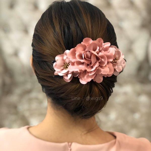 กิ๊บดอกไม้ (หลังเต่าใหญ่) สีชมพู กิบหลังเต่าผ้า กิ๊ฟประดับผม กิบผ้าเกรดเอ สินค้ามีพร้อมส่งในไทย