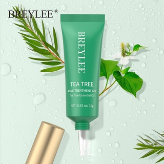 BREYLEE น้ำมันทีทรี รักษาสิว ผู้คน ลบสิว ซ่อมแซมผิว 15 กรัม Acne Treatment Gel