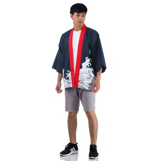 เสื้อฮัปปิ ชุดญี่ปุ่นชาย เสื้อกิโมโน เสื้อแบบกิโมโน เสื้อคลุมญี่ปุ่น HUPPI45