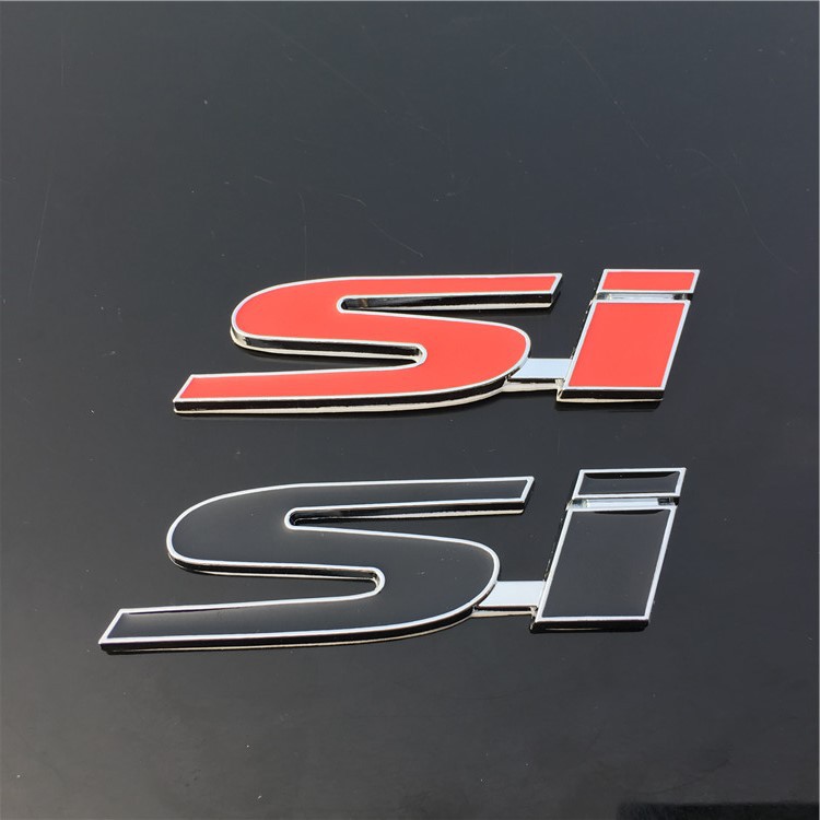 1 X Metal SI Logo Car Emblem Badge สติ๊กเกอร์รูปลอก Honda Civic