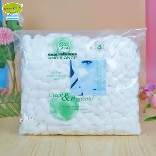 สำลีก้อนตรารถพยาบาล-Cotton Ball Ambulance 400 กรัม(ก้อน0.3กรัม)