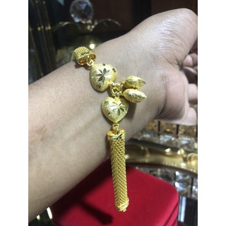 สร้อยข้อมือทองหุ้ม เหมือนแท้ หนัก 2 บาท ยาว 17-18 เซ็น พร้อมส่งคะ