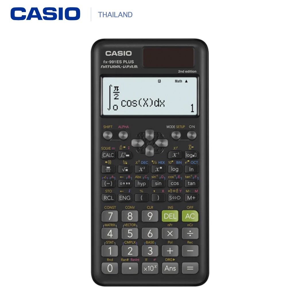 Casio fx-991ES Plus เครื่องคิดเลขวิทยาศาสตร์คาสิโอ417 ฟังก์ชัน, ของแท้ ประกันศูนย์ เครื่องคิดเลข Casio Fx991 ES Plus 2nd