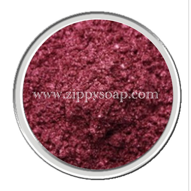 Mica แดงเข้มอมชมพูเหลือบเงิน Mauve Rose (30 g) lip grade 001672 วัตถุดิบเครื่องสำอางค์