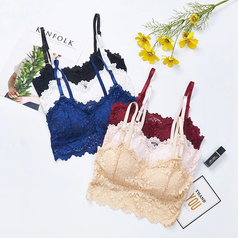 #046🔥🔥พร้อมส่ง ชุดชั้นในลูกไม้ ไม่มีโครง ลูกไม้เนื้อนิ่ม ใส่สบาย