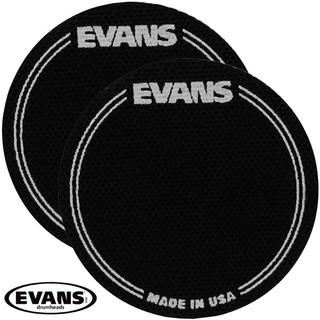 Evans™ แผ่นเสริมติดกลองเบส สำหรับกระเดื่องเดี่ยว แพ็ค 2 ชิ้น รุ่น EQPB1 (EQ Black Nylon Single Patch) ** Made in USA **