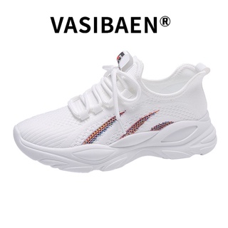 VASIBAEN รองเท้าผ้าใบสำหรับคู่และผู้หญิง,รองเท้าที่มีถุงเท้าระบายอากาศและในสไตล์เกาหลีสามารถใส่ในชุดลำลอง