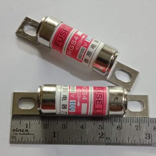 (ใส่โค้ดPEPE333 ลดเพิ่ม 15%)RGS4 100A 660/1000V FUSE LINK ฟิวส์ ลิงค์ FAST ACTING FUSE 100AMP 660V / 1000V (แพ็คละ3ตัว)