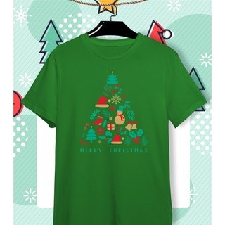 เสื้อยืดลายปีใหม่ Happy New Year &amp; Merry Christmas ลายน่ารักๆ ผ้า Cotton ใส่สบาย สีสันสดใส