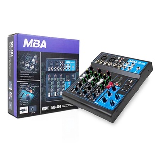 Mixer ผสมสัญญาณเสียง มิกเซอร์ 4 ช่อง MBA รุ่น MB404 มี USB/Bluetooth