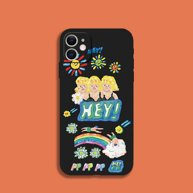 เคสโทรศัพท์มือถือ ซิลิโคนนุ่ม ลายเด็กผู้หญิงตัวเล็กน่ารัก ตลก สําหรับ IPhone 14 15 Pro 13 mini 11 12 Pro Max Xr Xs Max 6s 7 8 Plus SE2