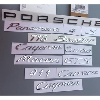 สติกเกอร์โลโก้ตัวอักษร Porsche GTS MACAN CAYENNE PANAMERA CARERRA BOXSTER TURBO 911 718 คุณภาพสูง แบบเปลี่ยน สําหรับ Porsche 1 ชิ้น