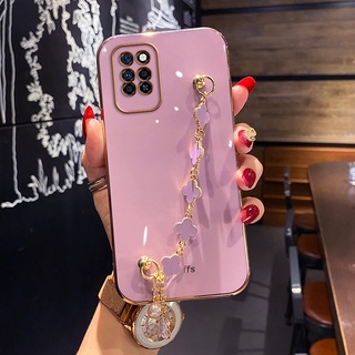 เคสโทรศัพท์มือถือ ซิลิโคนนิ่ม กันกระแทก พร้อมสร้อยข้อมือ สําหรับ infinix note 10 Pro infinix note 10