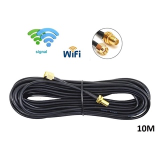 สายอากาศ Wifi 10 เมตร Male to Female Extension Cable for WiFi Router Wireless Network Card Antenna 10M