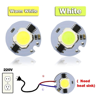 ชิปหลอดไฟ LED 220V 3W 5w 7W 9w COB 2 ชิ้น