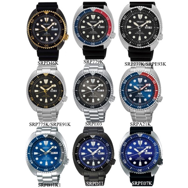 นาฬิกา SEIKO PROSPEX เต่า รุ่น SRP777K1/SRP779K1/SRPA21K1/SRP773K1/SRP775K1/SRPD11K1/SRPB11K1/SRPE46K/SRPE07K
