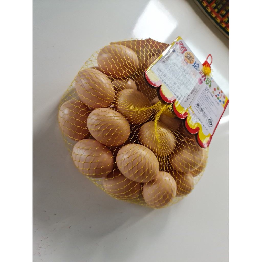 ไข่ประดิษฐ์ ไข่จำลองพลาสติก เสริมทักษะการเรียนรู้  1 ถุง  สีขาว/น้ำตาล