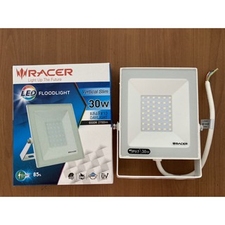 RACER LED FLOODLIGHT VERTICAL SLIM โคมฟลัดไลท์ 30 วัตต์ แสงสีขาว รับประกัน 1 ปี