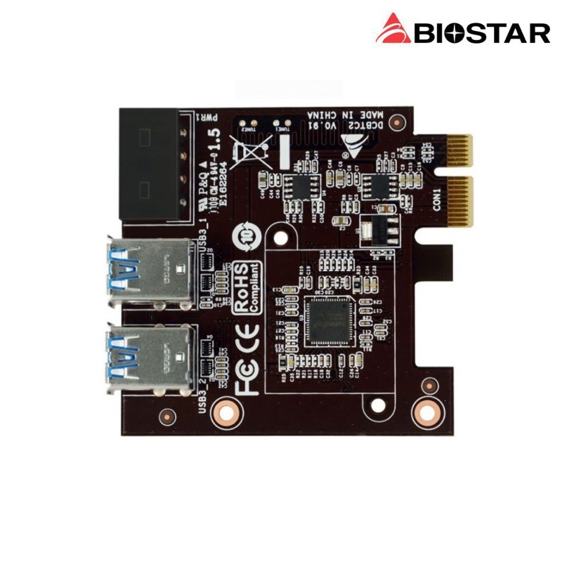 Biostar PCIEx1 to USB PORT riser card