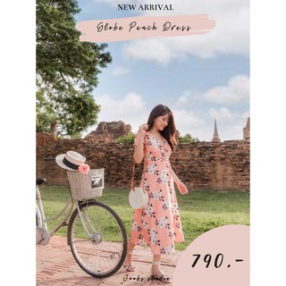 #JBS084 Globe Peach Dress Mididress