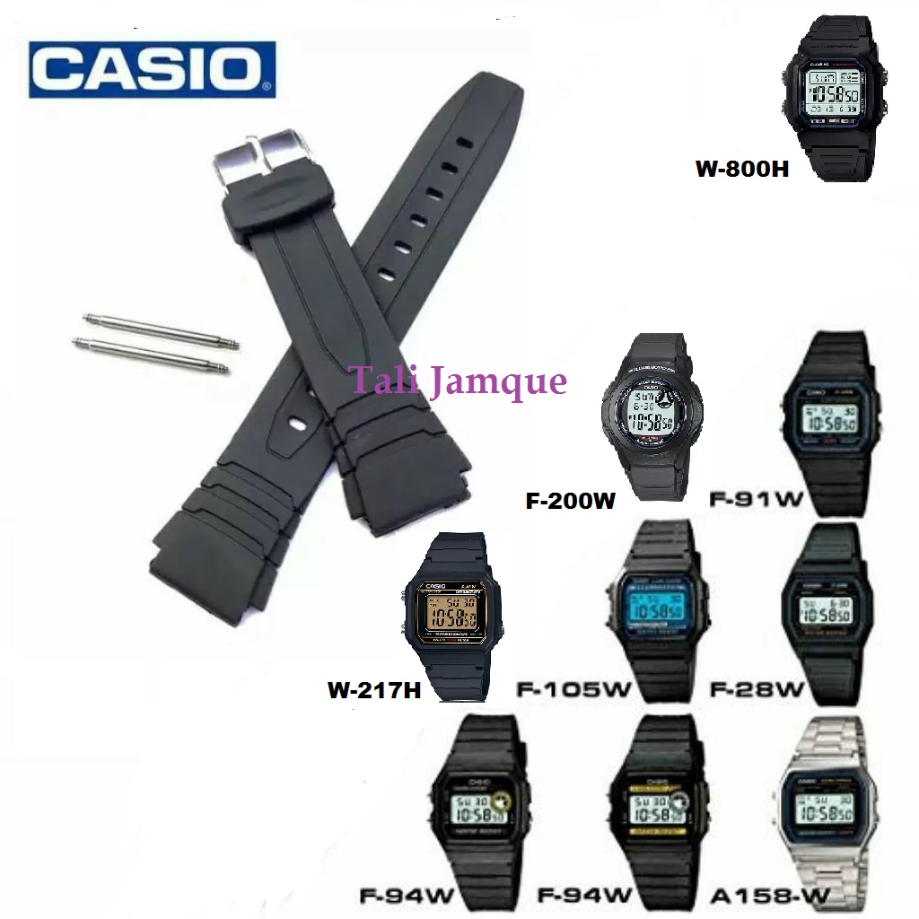 สายนาฬิกา Casio F-200W W-217H W-800H F-91W F-105W F-28W F-94W โบนัสผู้ถือปากกา