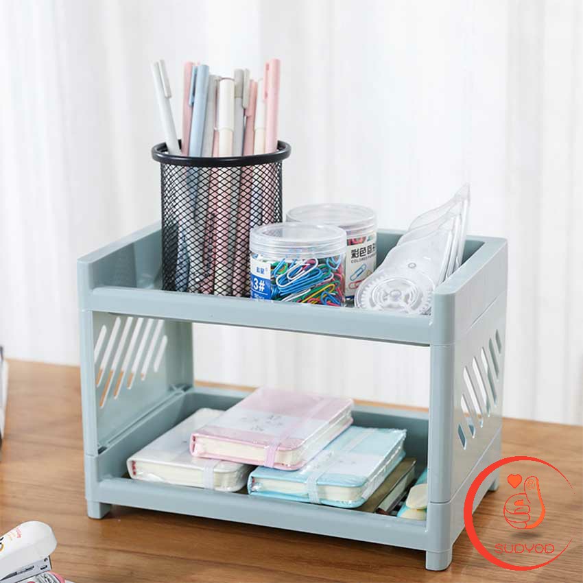 [A547] ชั้นวางของพลาสติก ชั้นพลาสติก 2 ชั้น ฯลฯ Countertop shelf