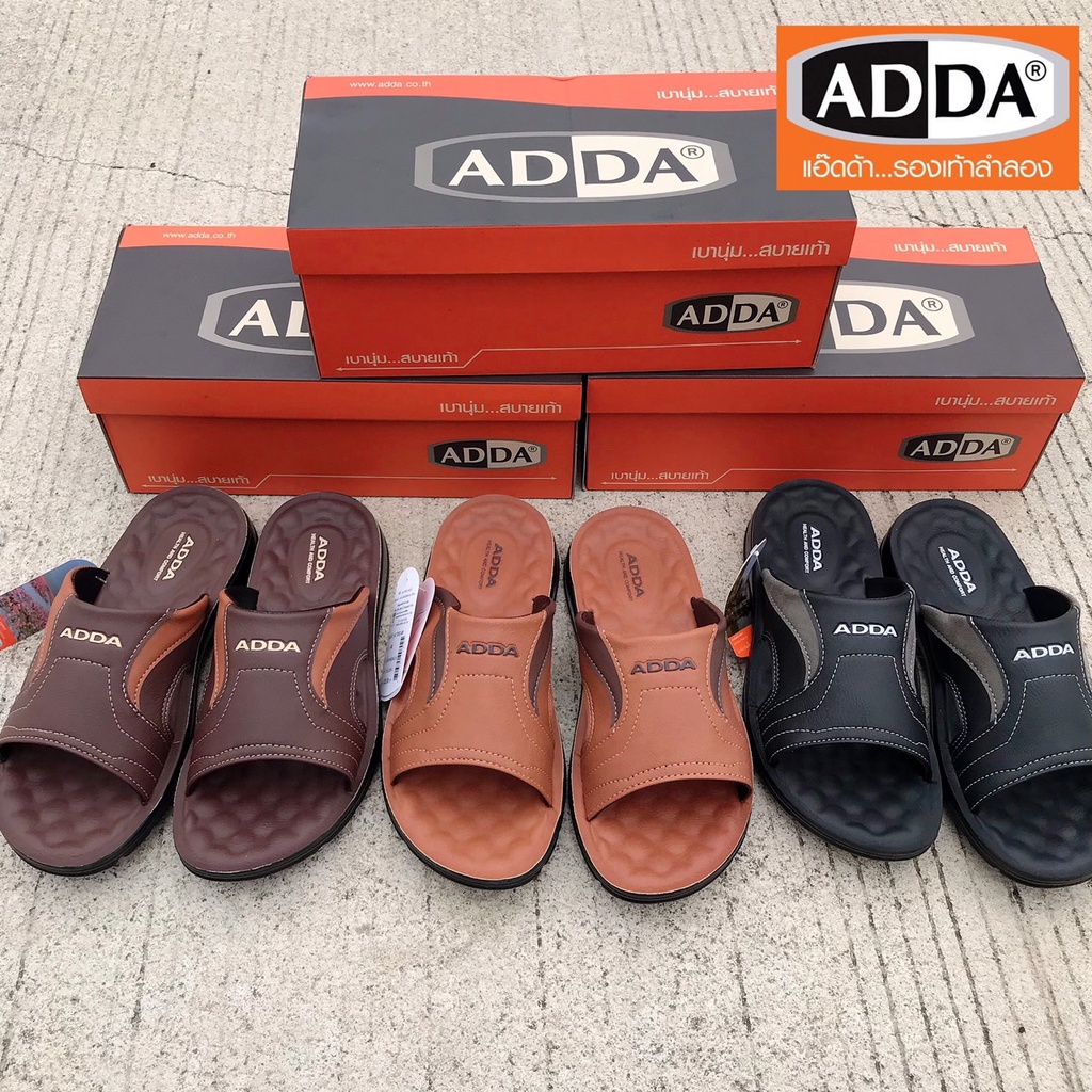 รองเท้าเพื่อสุขภาพ ADDA รุ่น73802-M1 รองเท้าแตะผู้ชาย มีปุ่มนวดเท้า นิ่ม ไม่ปวดเท้า ทรงสวยดูดี ใส่สบ