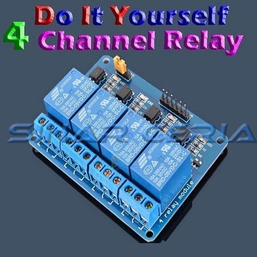 โมดูล RELAY 4 CHANNEL 5V โวลต์ DC (250VAC / 30VDC 10A เอาต์พุต)