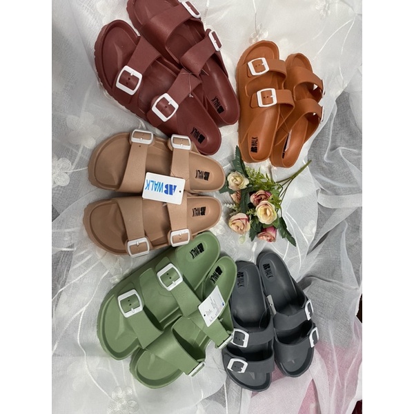 AB walk เข็มขัดผู้หญิงพาสเทล รองเท้าแตะสวมสวยๆ สีหวาน วัยรุ่นชอบ❤️