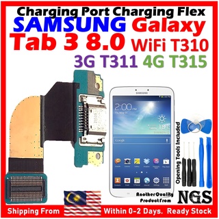 Ngs พอร์ตชาร์จริบบิ้น พร้อมเครื่องมือเปิด สําหรับ SAMSUNG Galaxy Tab 3 8.0 WiFi 3G 4G T310 T311 T315