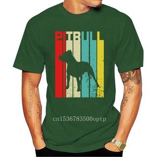 เสื้อยืดลําลอง แขนสั้น พิมพ์ลาย Pitbull Dog สไตล์วินเทจ สําหรับผู้ชาย