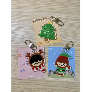 christmas keychain (พวงกุญแจธีมคริสมาสต์)🎄🎅🏻💫 | by : happysticker.bkk