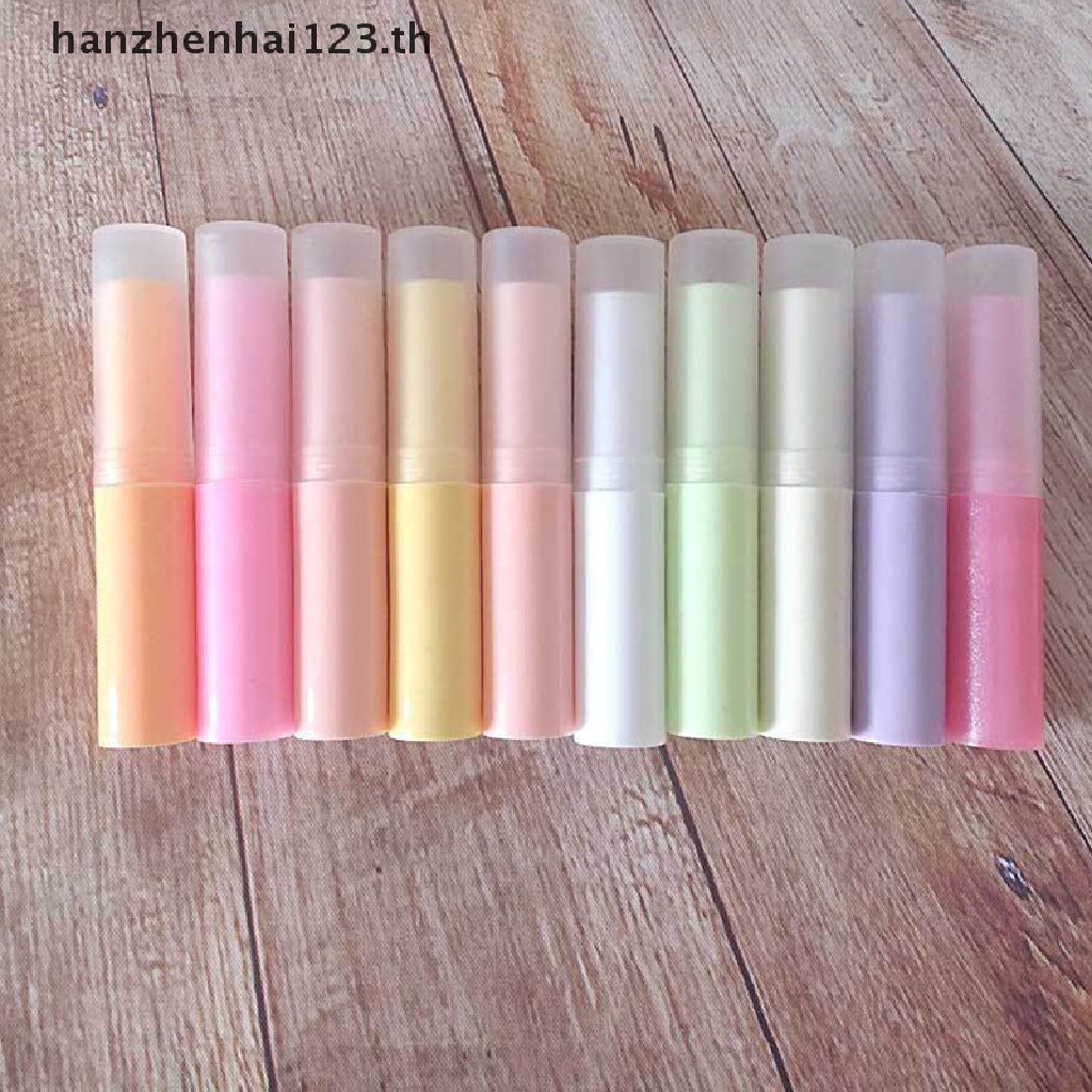 HANHAI 5 ชิ้น/ล็อต 3g Lip Balm คอนเทนเนอร์พร้อมหมวกที่ว่างเปล่า Lip Balm Stick Tube ลิปสติก
