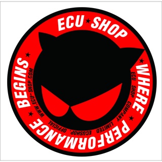 สติ๊กเกอร์ECUกลมสีแดง สะท้อนแสง