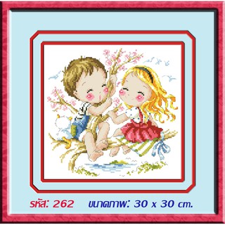 ไอแอมครอสติช iamcrossstitch DIY รหัส L-262 30x30 cm. ชุดอุปกรณ์งานฝีมือปักครอสติชครบชุด