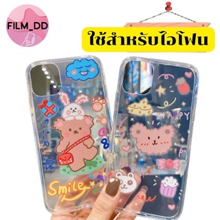 -พร้อมส่งในไทย-เคสซิลิโคนใสสกรีนลายน่ารักๆ  ใช้สำหรับ IPทุกรุ่น #839