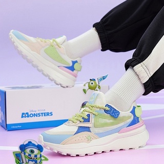 Xtep Monsters University รองเท้ากีฬาลําลอง พื้นหนา น้ําหนักเบา สีขาว แฟชั่นสําหรับผู้หญิง