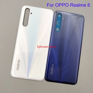 Epcph- ฝาครอบแบตเตอรี่ด้านหลัง แบบพลาสติก พร้อมสติกเกอร์ สําหรับ Oppo Realme 6 RMX2001 BBK R2001 Realme 6