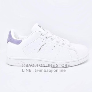 รองเท้า BAOJI ทรงยอดฮิต 03 Classic ขาวม่วง