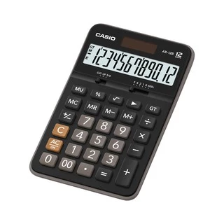 Casio Calculator เครื่องคิดเลข คาสิโอ รุ่น AX-12B แบบตั้งโต๊ะทั่วไป 12 หลัก สีดำ