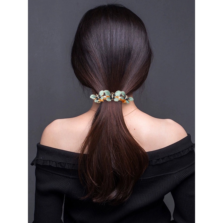 สง่างามโบว์กิ๊บคุณภาพสูงมุกฤดูใบไม้ผลิคลิปคลิปด้านบนหวานแสงหรูหราเรียบกิ๊บหมวกด้านหลังศีรษะ - รูปที่ 2