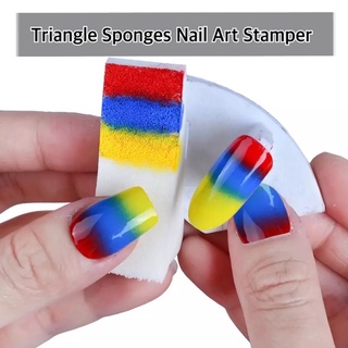 💕ฟองน้ำไล่สี ฟองน้ำ8ชิ้น Soft Triangle Sponges Nail Art Stamper