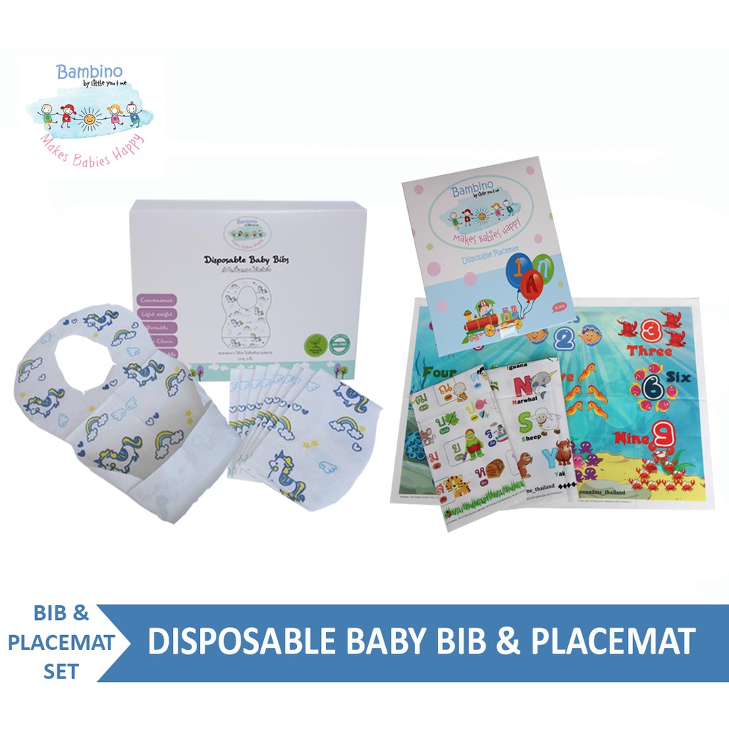 Bambino, Disposable Baby Bib & Placemat (Set)