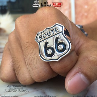 แหวนRoute66 เนื้องานสแตนเลสแท้ ลายHD